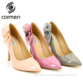 Zapatos de boda con punta estrecha y nudo de lazo para mujer